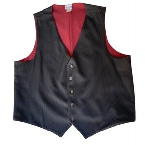 Reed‎ Hill Saddleseat Reversible Vest Men's 46 Black Maroon 5 Button Equestrian